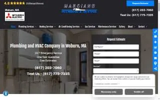 Marciano Plumbing & Heating website
