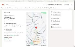 Walgreens of Woburn website