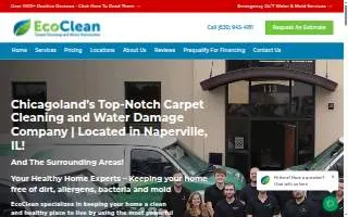 EcoClean Earth Worcester: House Cleaning and Office Cleaning Services website