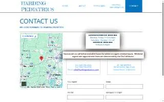 Harding Pediatrics website