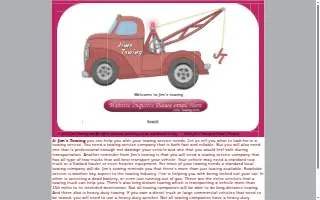 Jim's Towing & Hauling Inc. website