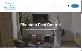 Phantom Pest Control website