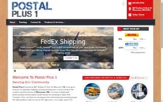 Postal Plus 1 of Worcester website