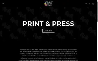 Print shop · Print & Press MA (Worcester Print & Apparel Shop) website
