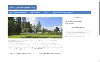 Cape Cod Handyman website