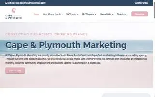 Cape & Plymouth Business Marketing website