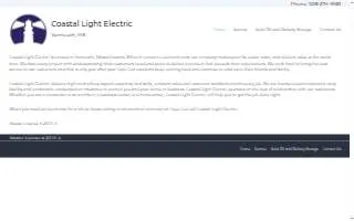 Coastal Light Electric website