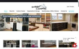 Expert Closets website