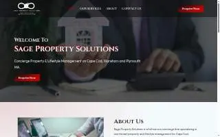 Sage Property Solutions Inc. website