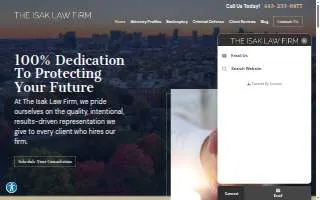 The Isak Law Firm of Aberdeen website