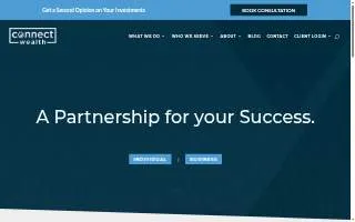 Connect Wealth website