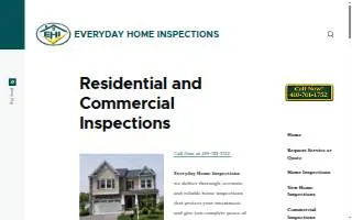 Everyday Home Inspections website
