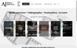 AJ Video Services of Arbutus website