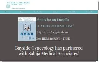Bayside Gynecology of Maryland, LLC website