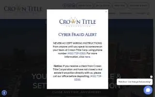 Crown Title Corporation of Arbutus website