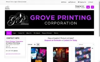 Grove Printing Corporation of Arbutus website