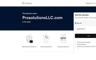 Pro Solutions LLC of Arbutus website
