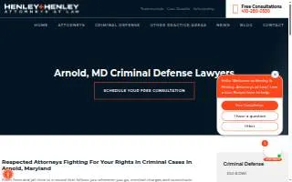 Henley & Henley, Attorneys at Law of Arnold website