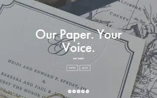 Paper in the Park website
