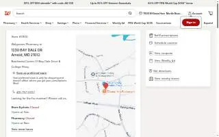 Walgreens of Arnold website