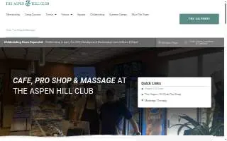 Aspen Hill Pro Shop website