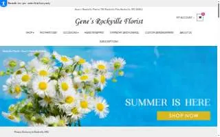 Gene's Rockville Florist website
