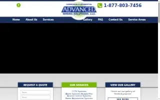 Advanced Wiring Solutions of Ballenger Creek website