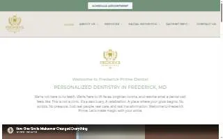 Frederick Prime Dental website