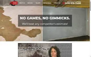 Anchor Waterproofing of Baltimore website