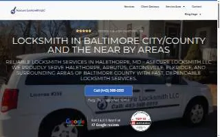 Asecure Locksmith LLC of Baltimore website