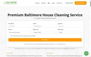 Baltimore Home Cleaning website