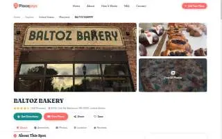 Baltoz Bakery website
