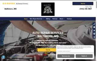 Buck's Auto Service website