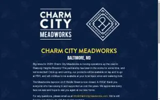 Charm City Meadworks @ Peabody Heights Brewery website