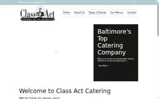 Class Act Catering By Jim of Baltimore website