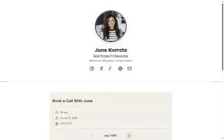 Juna Korreta, Realtor website