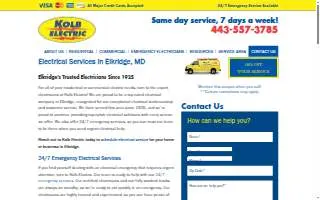 Kolb Electric of Baltimore website