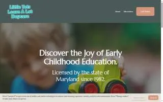 Little Tots Learn A Lot Child Care website