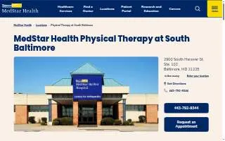 MedStar Health: Physical Therapy at South Baltimore website