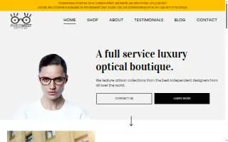 Paris West Optical website