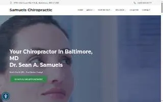 Samuels Chiropractic of Baltimore website