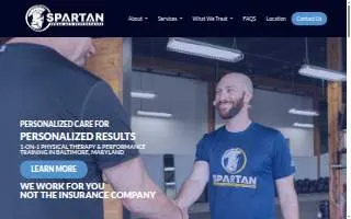 Spartan Rehab and Performance website