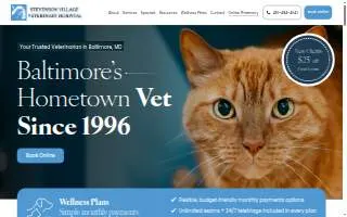 Stevenson Village Veterinary Hospital of Baltimore website