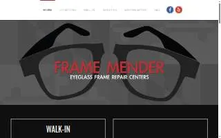 The Frame Mender While-U-Wait Eyeglass Repairs website