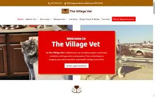 The Village Vet of Baltimore website