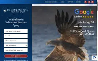US Home and Auto Insurance Agency - Lutherville-Timonium website