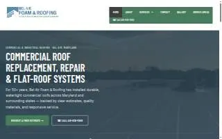 Bel Air Foam & Roofing website
