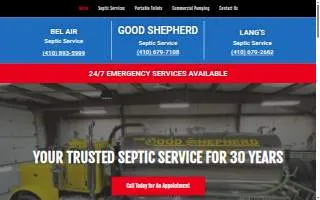 Bel Air Septic Service website