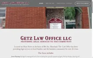 Getz Law Office Llc website