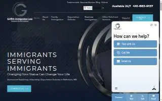 Griffith Immigration Law website